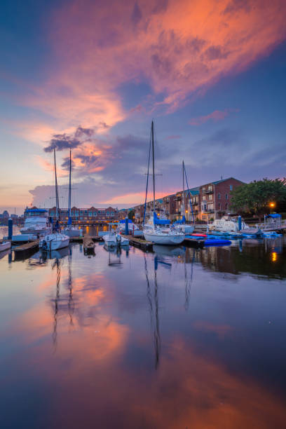 istock Sunset over the waterfront in Canton, Baltimore, Maryland 1284231002