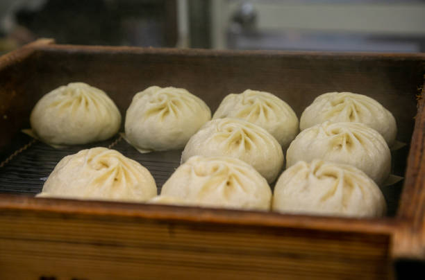 istock Freshly steamed Osaka specialty pork bun 1284231295