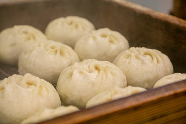 istock Freshly steamed Osaka specialty pork bun 1284231416