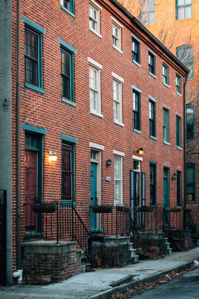 istock Brick row houses in Ridgelys Delight, Baltimore, Maryland 1284237483