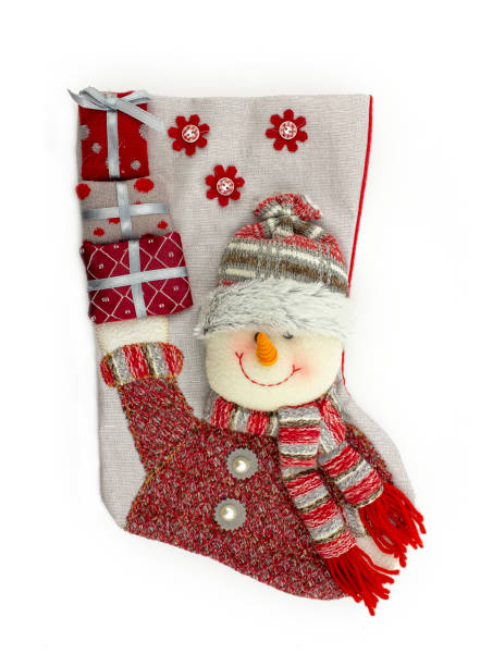 istock Santa stocking, isolated on white background. New Year concept. 1284240115