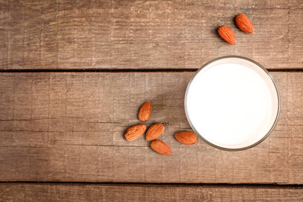 istock Almond milk and almond nuts 1284240187