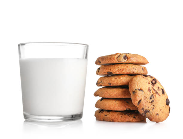 istock Milk and sweet cookies for snack 1284240264
