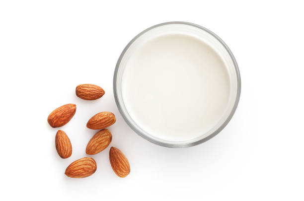 istock Almond milk and almond nuts 1284240266