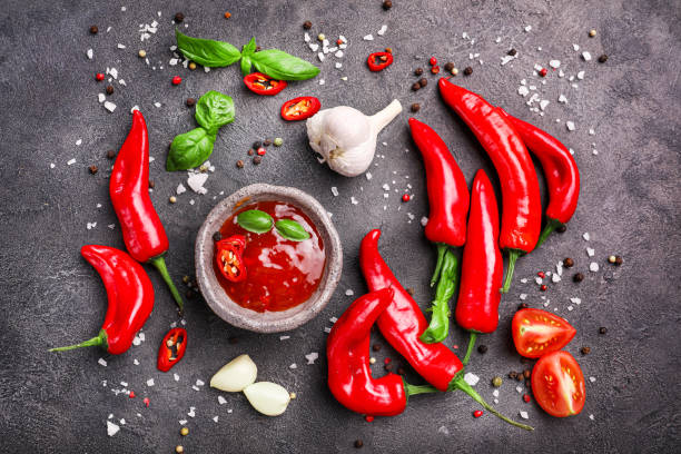 istock Hot spicy chili sauce 1284242372