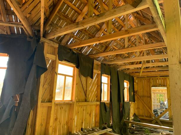 istock Old abandoned wooden house 1284243608