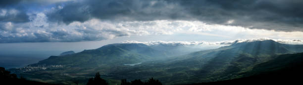 istock Panorama of mountains in Crimea 1284244998