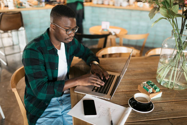 istock Handsome young African American man working 1284245768