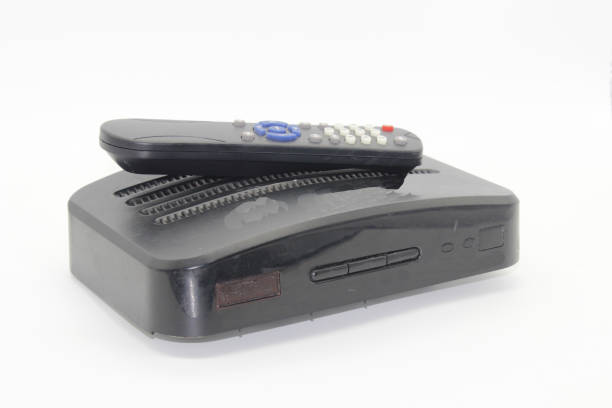 istock tv set top box isolated on white background with selective focus 1284249618