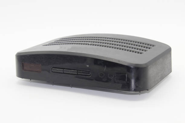 istock tv set top box isolated on white background with selective focus 1284249622