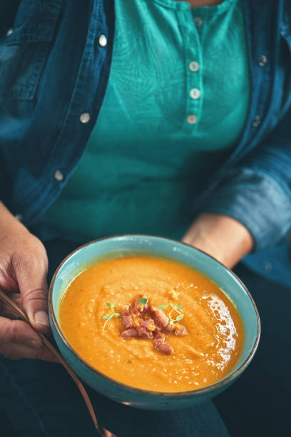 istock Pumpkin Soup with Bacon and Thyme 1284250898