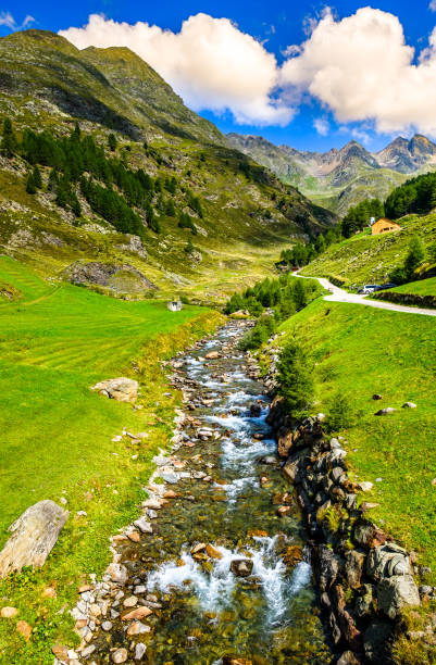 small river at the european alps - photo
