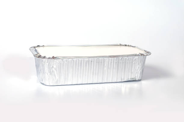 istock Aluminium Food box on white background. 1284252619
