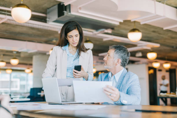 istock Business colleagues working at the office 1284253191