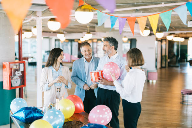 istock Birthday party in the office 1284253214