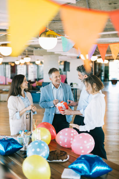 istock Birthday party in the office 1284253222