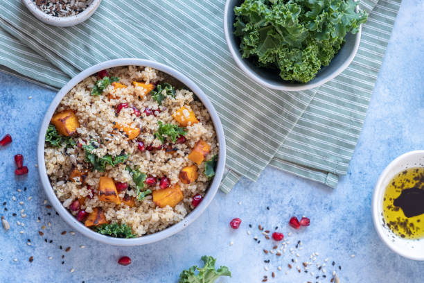 istock Kale, Butternut Squash, Pomegranate and Quinoa Salad 1284253337
