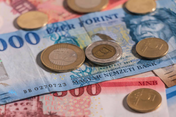 istock Hungarian forint. HUF banknotes and coins 1284260779