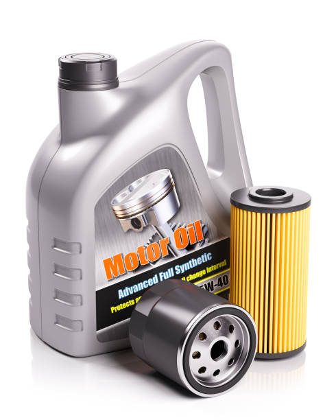 istock Motor oil can and automobile filters 1284268875