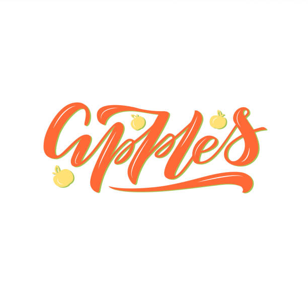 Andre Apple Lettering 40+ Apple Slogan Illustrations, Royalty-Free Vector Graphics & Clip Art ...