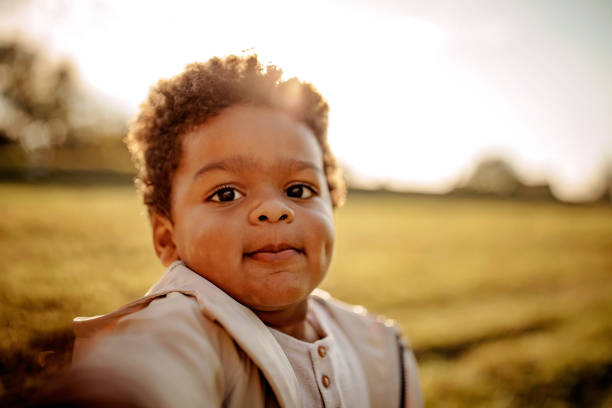 istock Portrait of happy child 1284276456