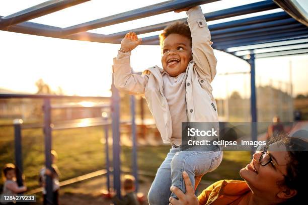 You Can Do It Stock Photo - Download Image Now - Child, Family, Playing