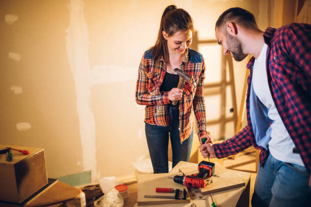 istock Young couple renovating their new home 1284279443