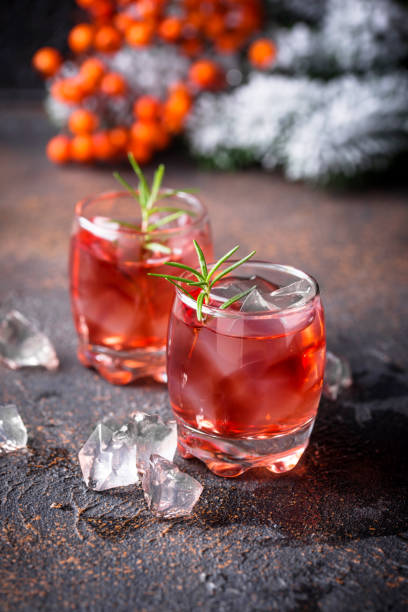 istock Christmas cranberry drink with rosemary 1284283343