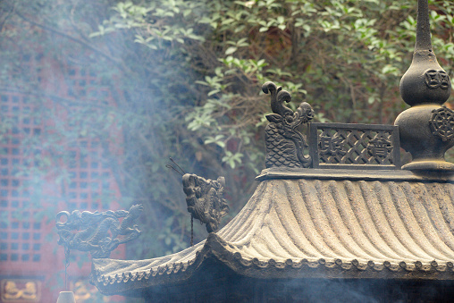 Chinese incense houses in white horse tempo