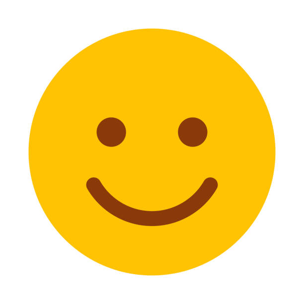 Happy Emoticon Icon on Transparent Background vector art illustration