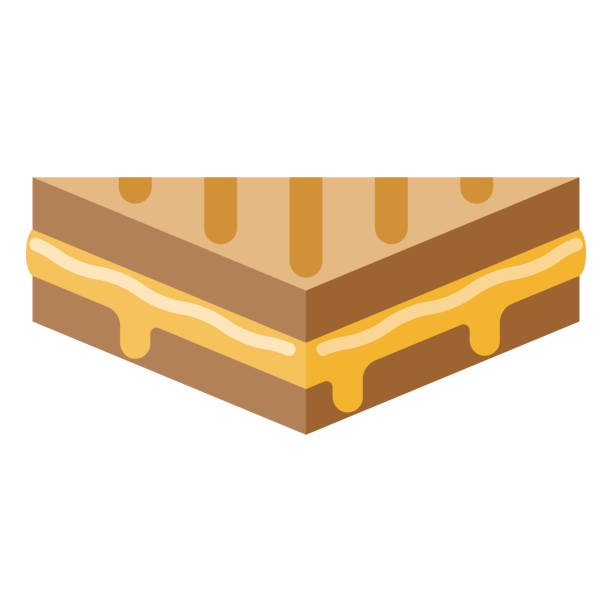 Grilled Cheese Sandwich Icon On Transparent Background Stock Illustration -  Download Image Now - iStock