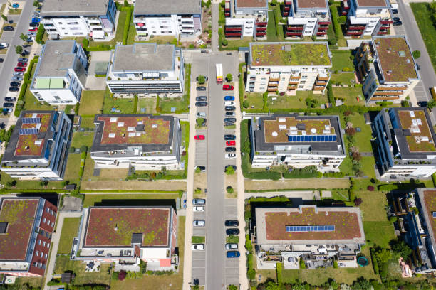 istock Apartment buildings from Above 1284292546