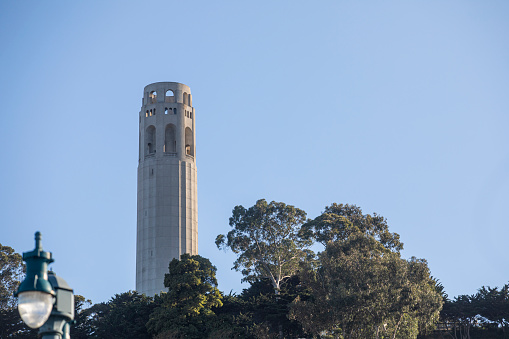 Coit Tower San Francisco from below