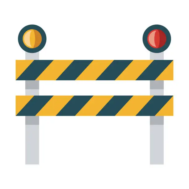 Vector illustration of Roadblock Icon on Transparent Background