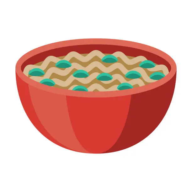 Vector illustration of Soba Noodles Icon on Transparent Background