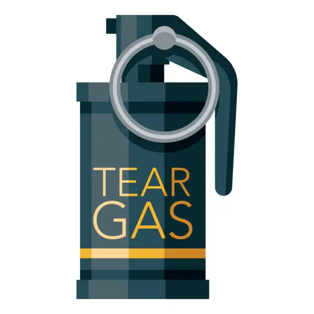 Vector illustration of Tear Gas Icon on Transparent Background
