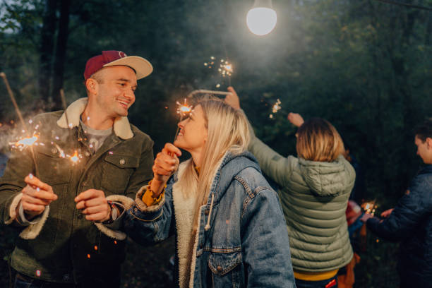 istock Celebrating New Year's in the woods 1284302315