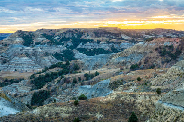 istock Sunset in North Dakota Badlands 1284311198