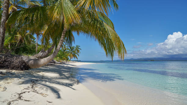 Uninhabited islands of archipelago San Blas, Panama stock photo