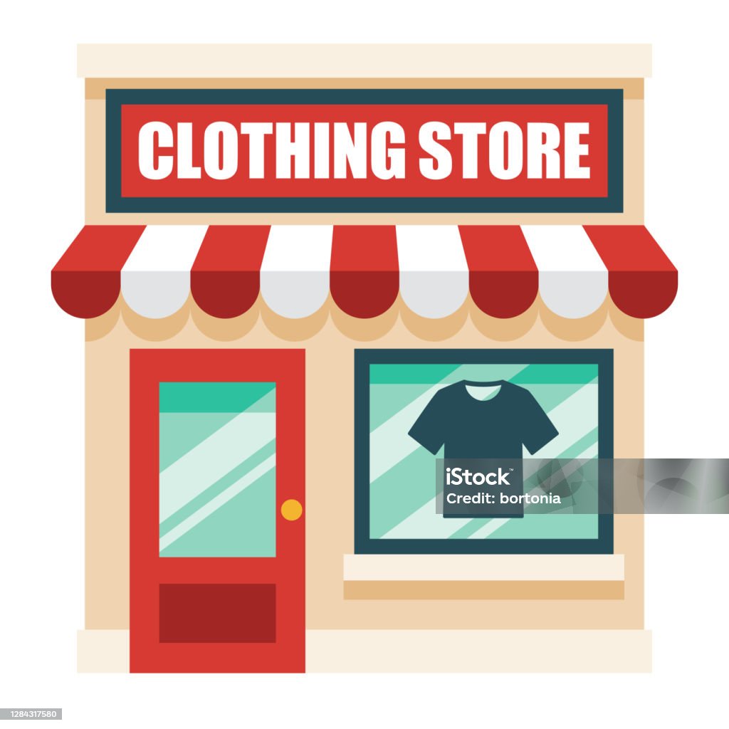 Clothing Store On Transparent Background Stock Illustration - Download  Image Now - Clothing Store, Store, Cut Out - iStock