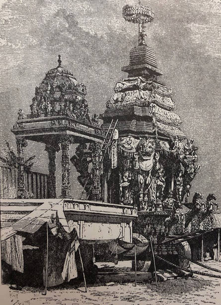 istock Antique illustration - India - car of Juggernath 1284317820