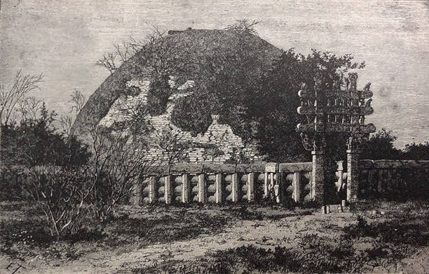 istock Antique illustration - India - great Chaitya - Tope of Sanchi 1284317867