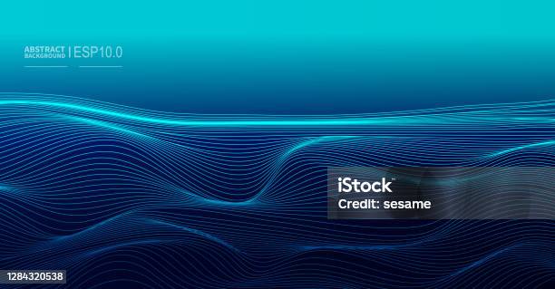 Xbox Background Ripple Blue Vector Blue Abstract Ripple Curve Background Stock Illustration ...