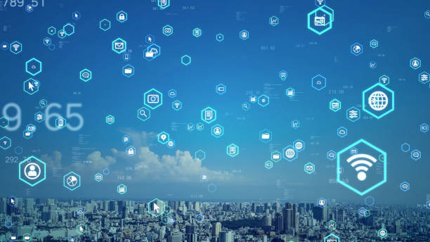istock Smart city and communication network concept. 5G. LPWA (Low Power Wide Area). Digital transformation. 1284323563