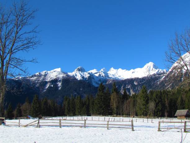 istock snow covered mountain peaks in Julian alps 1284323663