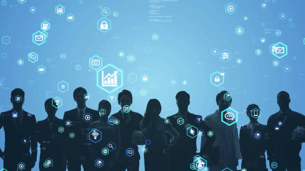 istock Business network concept. Group of businessperson. Teamwork. Human resources. 1284328807