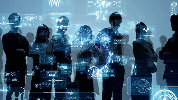 istock Business network concept. Group of businessperson. Teamwork. Human resources. 1284328836