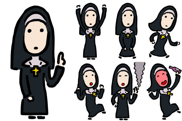 177 Catholic Nuns Drawing Illustrations & Clip Art - iStock