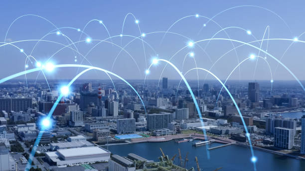 istock Smart city and communication network concept. 5G. IoT (Internet of Things). Telecommunication. 1284339138