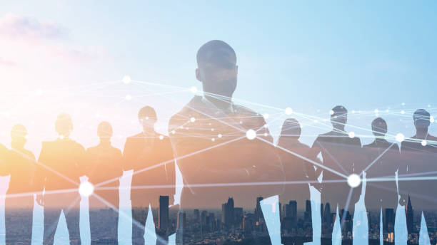 istock Business network concept. Group of businessperson. Teamwork. Human resources. 1284341423